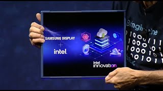 Samsung Display and Intel demonstrate a 17inch rollable OLED display [upl. by Ezri]