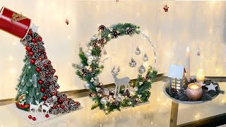 10 Christmas Decoration Ideas using Pine Cones Diy Christmas 2022 [upl. by Enaxor]