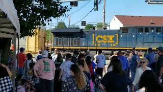 Fairport NY Canal Days  125Car Freight Train Flying Through The Festival  SAT 6422 [upl. by Jedediah208]