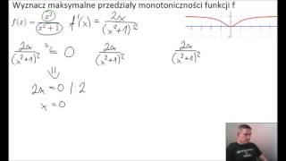 PP Wyznacz maksymalne przedziały monotoniczności funkcji f4 [upl. by Raimund]