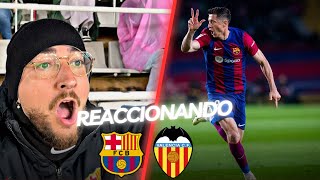 HINCHA del BARÇA REACCIONA al FC BARCELONA 42 VALENCIA hat trick de Lewandowski 🤯 [upl. by Secrest]