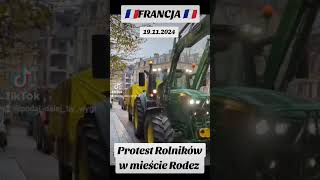 Protest rolników  Francja 19112024 french farmers protest  france [upl. by Halpern]