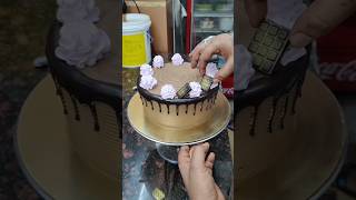 chocolate cake  new look anniversary cake design  how to make chocolate cake shorts viral [upl. by Dlanger]