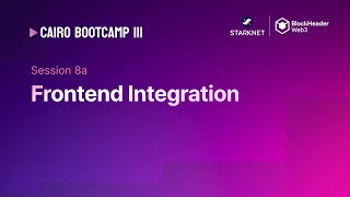 Session 8a Frontend Integration [upl. by Arualana784]