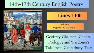 Geoffrey Chaucer ‘General Prologue’and ‘Pardoners Tale’ from Canterbury Tales 14th17th Century [upl. by Tedie]