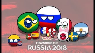 World Cup Russia 2018 in countryballs 2 the Knockout rounds [upl. by Noyart]