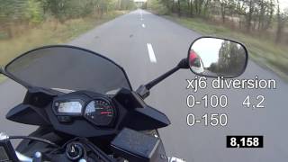 Yamaha xj6 diversion  Acceleration Разгон [upl. by Ealasaid811]