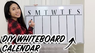 How To Make A Large Weekly Dry Erase Whiteboard Calendar On A Budget  Organization DIY Tutorial [upl. by Akinak]