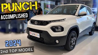 Tata Punch Accomplished 2024 Model Review ✅ Tata Punch Second Top Model 🔥 [upl. by Nagy294]