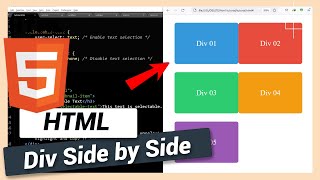 Place Two Divs Side by Side  HTML and CSS Tutorial [upl. by Atinrahs]