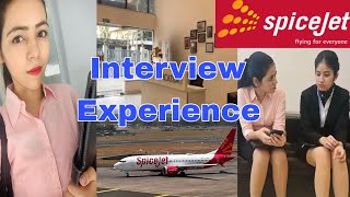 My First Interview Experience Of Cabin Crew with Spicejet Airlines  Air hostess [upl. by Nohsyt]