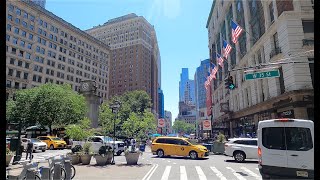 4K NYC tour Broadway to Washington Square park Midtown Manhattan  ブロードウェイ  ワシントン スクエア公園をゆく [upl. by Feodore]