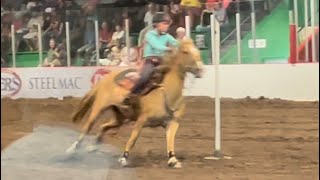 Horse Pole Bending And Barrel Racing At Antigonish Exhibition [upl. by Nitsrik]