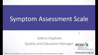 PCOC Symptom Assessment Scale SAS [upl. by Marozas]