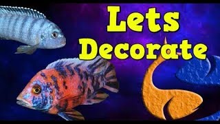 Decorating An African Cichlid Tank [upl. by Kuebbing]