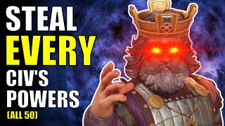 Civ 6  Stealing ALL 50 Civs Abilities My EPIC Quest 1 Deity Byzantium Civilization VI [upl. by Ayotl]