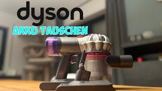 Dyson V8 Staubsauger Akku tauschen für längere Laufzeit [upl. by Dnarud]