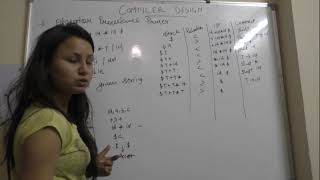 quotOPERATOR PRECEDENCE PARSER PART 2quot IN COMPILER DESIGN BY AYUSHI MAM [upl. by Shute]