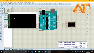 Arduino Analog read serial from Potentiometer in Proteus [upl. by Aynik588]