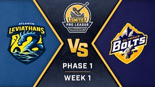 SMITE Pro League Phase 1 Week 1 Kickoff Atlantis Leviathans vs Olympus Bolts [upl. by Ivo]