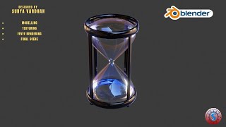 HOURGLASS TIMER 3D MODELLING  EEVEE RENDERING  BLENDER 2 9 [upl. by Eiloj]