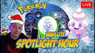 Vanillite Shiny Spotlight Hour Live  Pokemon GO [upl. by Flessel]