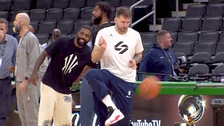 WATCH Mavs Luka Doncic practices at 2024 NBA Finals Media Day [upl. by Imac]