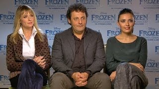 Video intervista a Serena Autieri Enrico Brignano e Serena Rossi doppiatori di Frozen [upl. by Talya110]