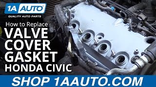 How to Replace Valve Cover Gasket Set 0105 Honda Civic [upl. by Ruperto]