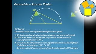 Geometrie  Satz des Thales  Rueff [upl. by Itnahs]