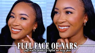 EVERYDAY MAKEUP  FULL FACE OF NARS SOFT MATTE MAKEUP FOR OILY SKIN  Fayy Lenee [upl. by Ginsberg886]