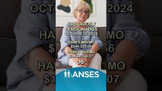 Anses aumentó la jubilación mínima a 244320 para octubre de 2024 anses [upl. by Reffotsirhc]