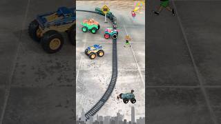 Demo Derby toy monster truck stop railway train [upl. by Aicened]