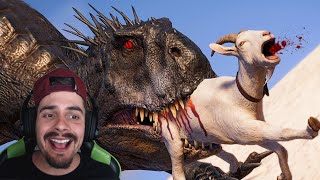 DINOSSAUROS DEVORANDO CABRAS E HUMANOS  React  Jurassic World Evolution 2 [upl. by Stoecker]