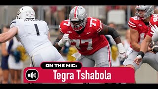 Ohio States Tegra Tshabola on his first two starts play of the offensive line [upl. by Alokin]