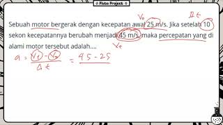 Kinematika Gerak Lurus 9  Contoh Soal Percepatan Part 1 [upl. by Adnaluy699]