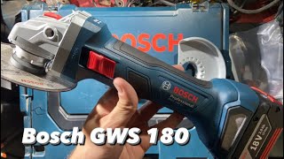 BOSCH GWS 180li amoladora inalámbrica brushless Bosch 18v 700w 115mm 45” [upl. by Wadlinger]