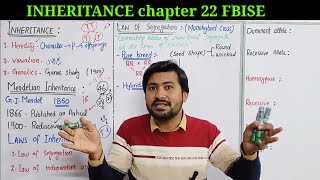 Mendel Law of Inheritance  Mendel Law of segregation Fbise biology class 12 chapter 22 [upl. by Alimaj]