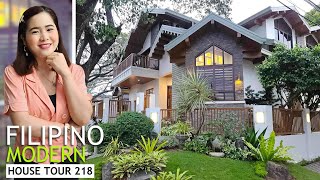 Modern Filipino Inspired House in a Corner Lot House Tour 218 [upl. by Sremmus]