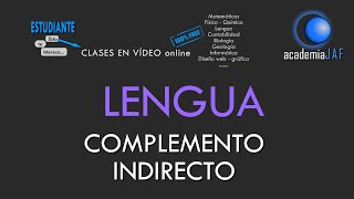 El Complemento Indirecto  Análisis sintáctico Lengua Española sintaxis  academia JAF [upl. by Emmie70]