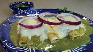 How to make Enchiladas Suizas  chicken and cheese  very easy [upl. by Humph145]