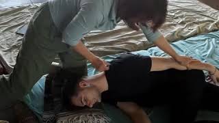 Advanced Thai Massage for Trapezius and Levator Scapula Trigger Points [upl. by Noyes592]