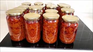 Ajvar Shtëpie Tradicional hap pas hapit  Traditional Red Pepper Relish [upl. by Aiynot]