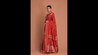 Best Red Saree Design For Indian Weddings [upl. by Weslee189]