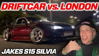 S15 DRIFTCAR GOING CRAZY ON LONDON ROADS amp GIVING UK CAR MEETS ANOTHER CHANCE… [upl. by Nudd663]