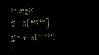 Derivative of arcsecx2 [upl. by Novehs]