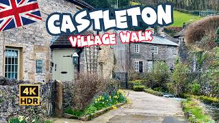 CASTLETON Peak District  Village Walk  4K [upl. by Remlap661]