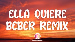 Anuel AA  Ella Quiere Beber Remix LetraLyrics ft Romeo Santos [upl. by Norved]