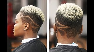 COUPE DÉGRADÉ FEMME AVEC DESIGN [upl. by Elaval509]