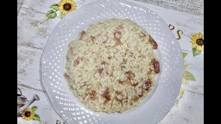 risotto con prosciutto e formaggio [upl. by Hcurob]